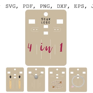 Jewelry display tag SVG Bracelet display SVG Earring card SVG Bow display svg Files for Cricut