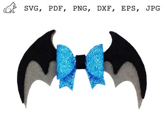Halloween Schleife SVG Kunstleder Schleife SVG Vorlage Haarschleife PNG Haarschleife Vorlage für Cricut
