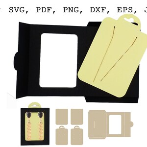 Bundel videokaart SVG Earring kaart SVG Sieraden display tag SVG-bestanden voor Cricut
