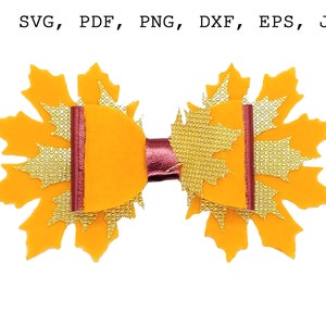 Hårrosettmall för Cricut hösthårrosett SVG konstläderrosett SVG mall hårrosett PNG