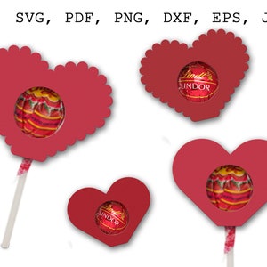 Candy holder SVG bundle Treat holder SVG Valentines Day Lollipop holder SVG Heart candy holder svg