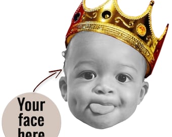 Notorious BIG face image custom Voeg kroon toe aan foto Big one eerste verjaardag Biggie smalls 1e verjaardag Custom notorious one face