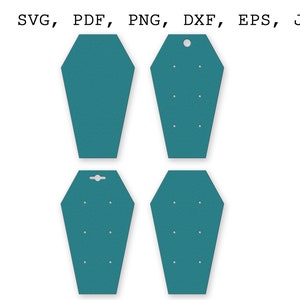 Tarjeta de visualización de paquete SVG Tarjeta de pendiente de Halloween SVG Etiqueta de visualización de joyería Archivos SVG para Cricut