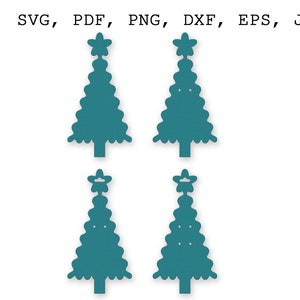 Cartão de brinco de Natal Cartão de exibição de pacote SVG Etiqueta de exibição de joias SVG Arquivos SVG para Cricut