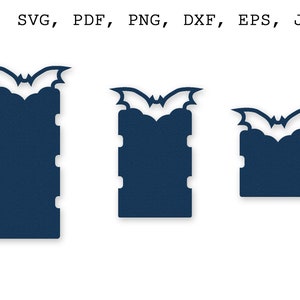 Karta Bransoletka SVG Halloween Nietoperz Bransoletka Opakowanie PNG Karta ekspozycyjna Cricut Biżuteria ekspozycyjna SVG