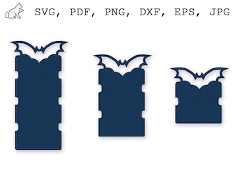 Bracelet Card SVG Halloween Bat Bracelet Packaging PNG Display card Cricut Jewelry display SVG
