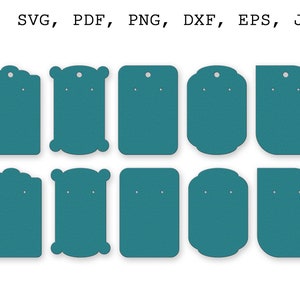 Bundle display card SVG Earring card SVG Jewelry display tag SVG Files for Cricut