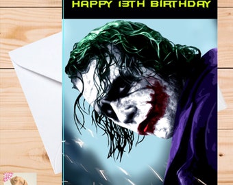EXTRA LARGE Batman *Personalised A4 Birthday Card* Bane Joker Robin Dark Knight 