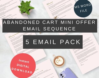 Abandoned Cart Email Template, Abandoned Cart Template, Ecommerce Email, Email Sequence,Email Series,Mailchimp Email,Email Prompt,Mini Offer