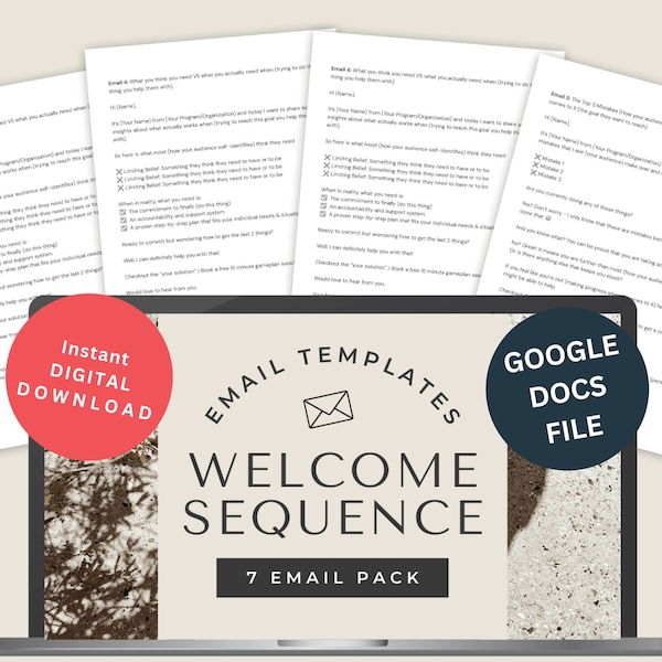 Welcome Email Sequence Template Etsy