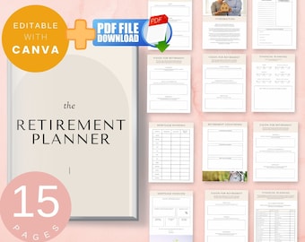 Retirement Planning Template, Financial Planner, Financial Planning, Retirement Planner, Retirement Planner Book, Retirement Planning Guide