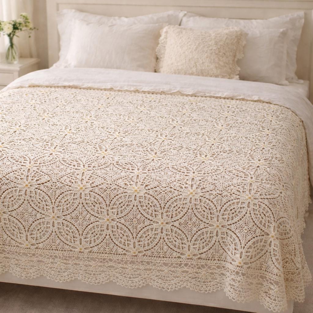 Wedding Ring Crochet Bedspread