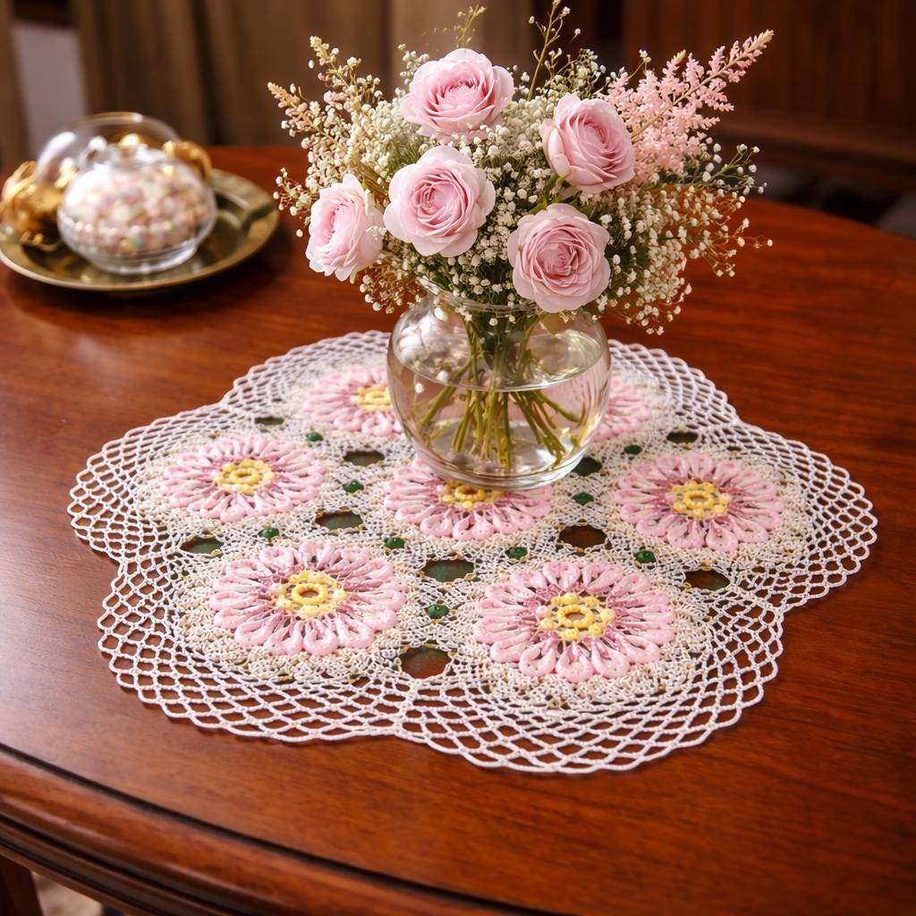 35 Beaded Crochet Patterns to Add Sparkle, Texture, and Giftable Charm 3 Heirloom Beaded Thread Crochet Doily
