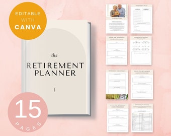 Retirement Planner, Retirement Workbook, Retirement Planning Template, Financial Planning, Retirement Planner Book,Retirement Planning Guide