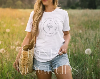 bella canvas 3001 mockup, bella canvas wit t shirt mockup, mockup model, zomer 3001 mockup, bella canvas bundel, boho mockup