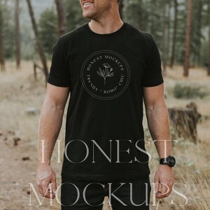 bella canvas 3001 mockup, bella canvas zwarte heren mockup, kleding mockup, zomer herfst 3001 mockup, jacht wandelen vissen outdoor mockup