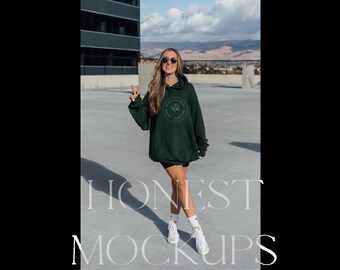 waldgrün 18500 Mockup Back Hoodie Mockup Oversized Mockup Gildan Hoodie Mockup 18500 Mockup Modell Mockup Oversized Hoodie trendy Mockup