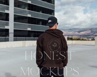 brown 18500 Mockup Back Hoodie Mockup Oversized Mockup Gildan Hoodie Mockup 18500 Mockup Oversized Hoodie Mockup Trendy Mockup