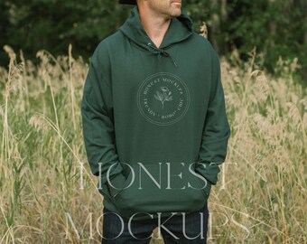 Waldgrün 18500 Mockup Back Hoodie Mockup Oversized Mockup Gildan Hoodie Mockup 18500 Mockup Oversized Hoodie Mockup Trendy Mockup