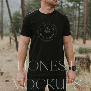 bella canvas 3001 mockup, bella canvas zwarte heren mockup, kleding mockup, zomer herfst 3001 mockup, jacht wandelen vissen outdoor mockup