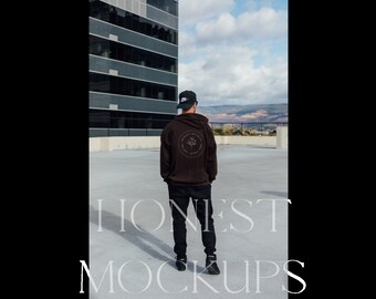 brown 18500 Mockup Back Hoodie Mockup Oversized Mockup Gildan Hoodie Mockup 18500 Mockup Oversized Hoodie Mockup Trendy Mockup