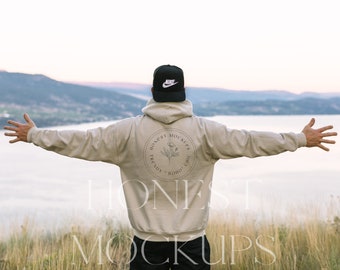 sand 18500 Mockup Back Hoodie Mockup Oversized Mockup Gildan Hoodie Mockup 18500 Mockup Model Mockup Oversized Hoodie Mockup Trendy Mockup