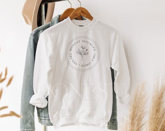 gildan 18000 mockup, sweatshirt mockup, spring mockup , summer mockup, trendy mockup, white sweater mockup