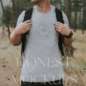 bella canvas 3001 mockup, bella canvas grijze heren mockup, kleding mockup, zomer herfst 3001 mockup, jagen wandelen vissen outdoor mockup