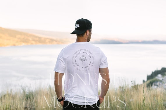 bella canvas 3001 mockup, bella canvas back of white t shirt outdoor mockup, mockup model, summer 3001 mockup, mens shirt mockup bundle