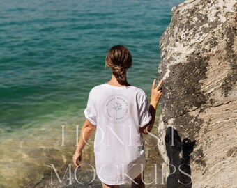 bella canvas 3001 mockup, bella canvas back of white t shirt mockup, mockup model, summer 3001 mockup, bella canvas bundle, summer mockup