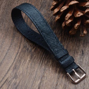 Handgefertigtes Uhrenarmband aus Leder | Vintage Single Pass Stil | Benutzerdefinierte Länge und Breite |Straußenarmband | Geschenk für Ihn