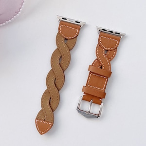 Leather Bands Compatible with Apple Watch Band 38mm 40mm 41mm 42mm 44mm 45mm 49mm,Genuine Leather Replacement Strap