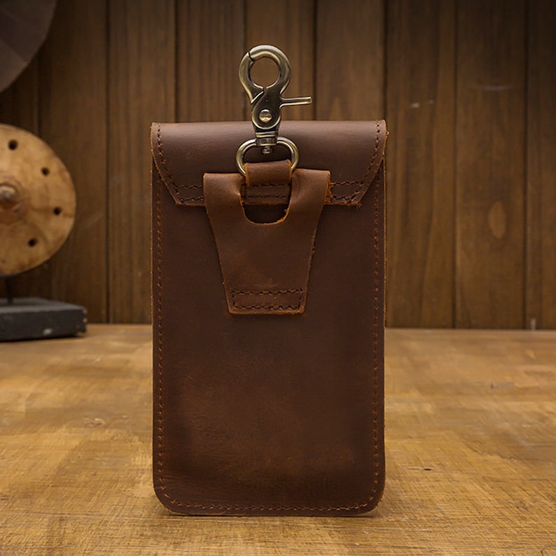 Leather Phone Holster Man Belt Pouch Phone Case Pouch Bag Etsy
