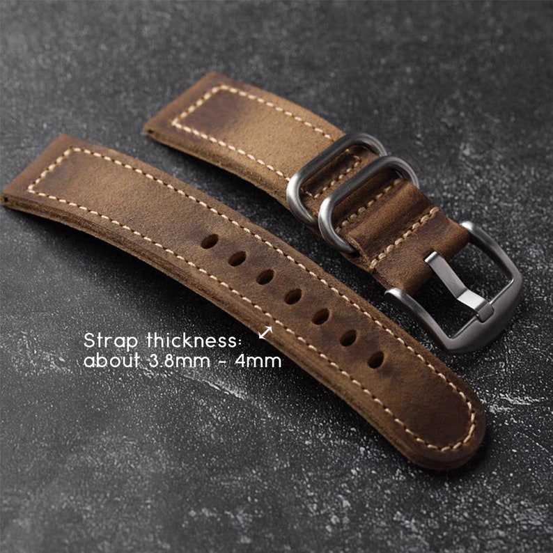20mm Brown Leather Watch Strap – Fits Breitling Pilot, Navitimer, Colt, Chronomat – Ewatchparts