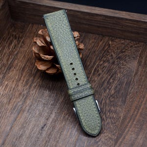 Aangepaste horlogeband, handgemaakte leren horlogeband, vintage horlogeband 14 mm 16 mm 18 mm 19 mm, Apple Watch-band, iWatch-band 40 mm/49 mm afbeelding 9