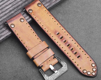 Premium Lederarmband 18 mm, 20 mm, 22 mm, 24 mm