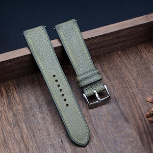 Aangepaste horlogeband, handgemaakte leren horlogeband, vintage horlogeband 14 mm 16 mm 18 mm 19 mm, Apple Watch-band, iWatch-band 40 mm/49 mm afbeelding 2