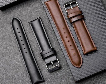 Leather Watch Band, Brown Leather  Watch band, Vintage Watch Strap, Leather watch strap, Handmade Watch Strap, Custom Watch band 20/ 22mm