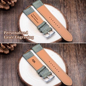 Aangepaste horlogeband, handgemaakte leren horlogeband, vintage horlogeband 14 mm 16 mm 18 mm 19 mm, Apple Watch-band, iWatch-band 40 mm/49 mm afbeelding 4
