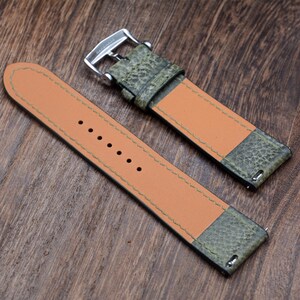 Aangepaste horlogeband, handgemaakte leren horlogeband, vintage horlogeband 14 mm 16 mm 18 mm 19 mm, Apple Watch-band, iWatch-band 40 mm/49 mm afbeelding 3