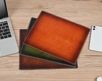 Leather Desk Mat, Personalized Laser Engraved Leather Mouse Pad, Durable Mouse Pad, Executive Mousepad for Work Desk & Office Essentials