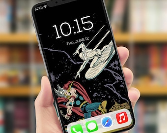 Silver Surfer 4 Virgin Variant: Phone Wallpaper (4 Versions)
