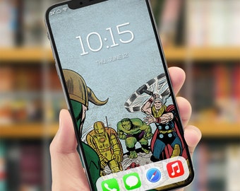 Avengers 1 Virgin Variant: Phone Wallpaper (4 Versioni)