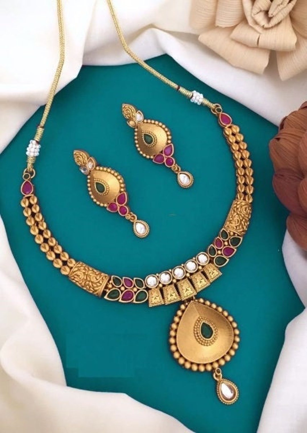 Awesome Indian Ethnic Jewelry Pakistani Wedding, Statement Necklace