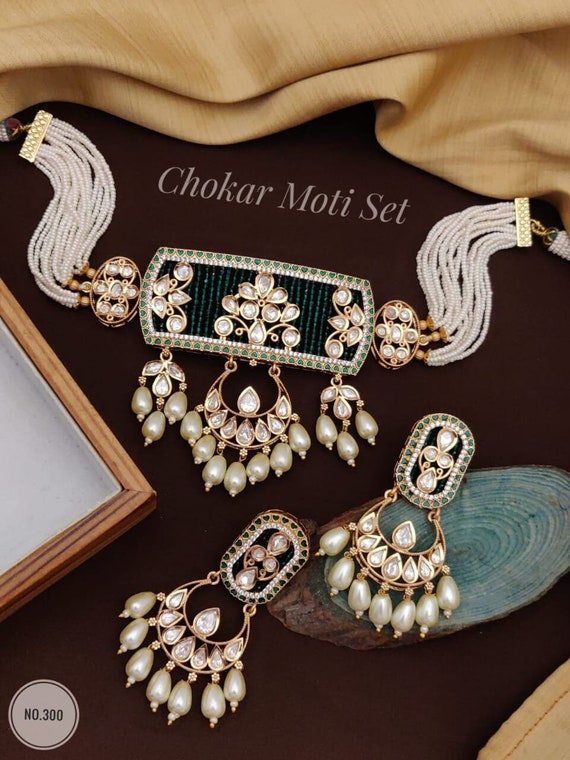 Kundan moti set sale