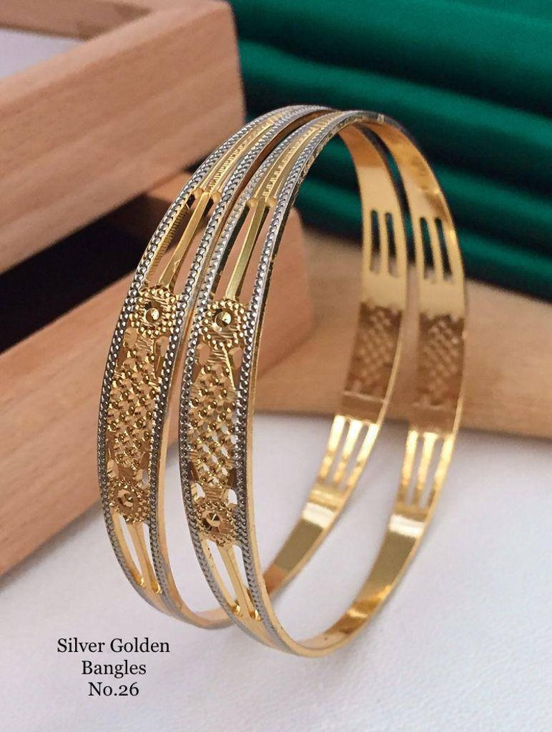 Latest design Bangles set bangles,Wedding jewelry, Beautiful gold Bridle wear bangles South Bangle/ One Gram gold Bangle image 1