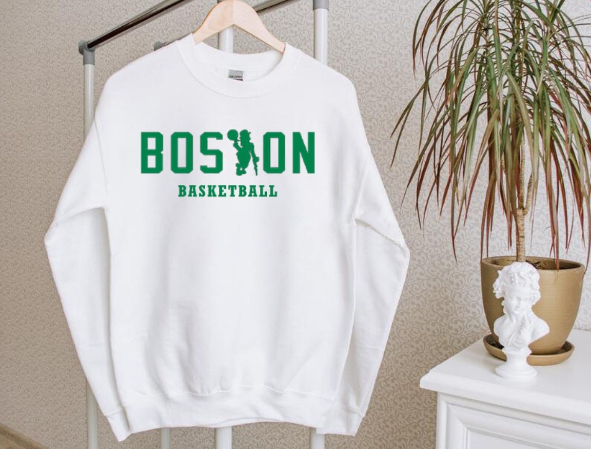 CustomCat Boston Celtics Retro NBA Crewneck Sweatshirt Irish Green / 4XL