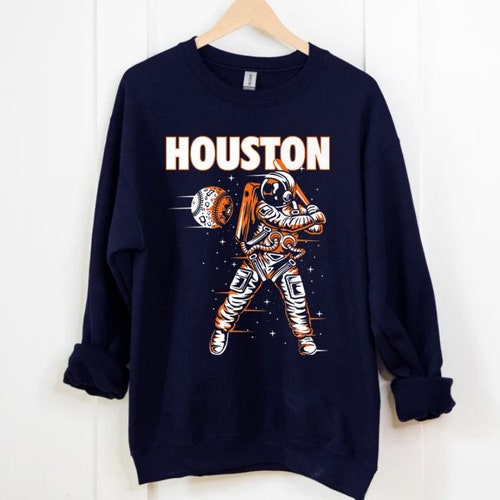 Vintage Houston Baseball Team Astronaut Space Boy Navy 
