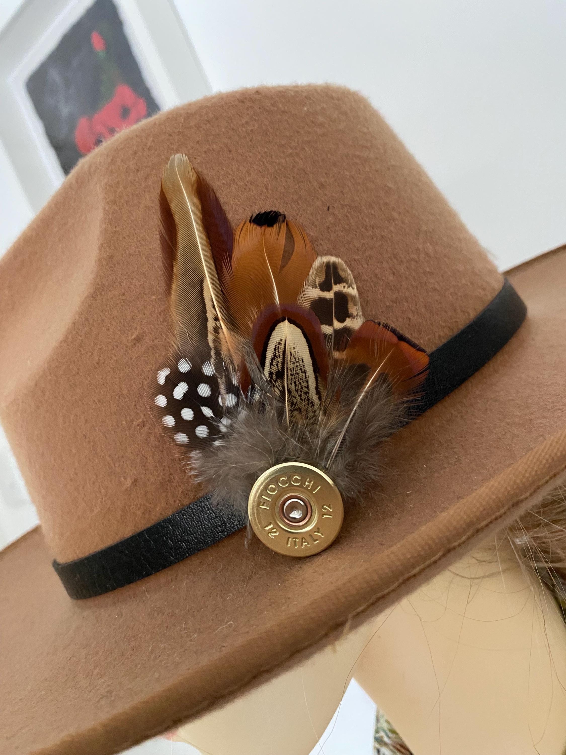 Feather Brown Womens Fedora Hat Ladies Fedora Hat Feather, Western