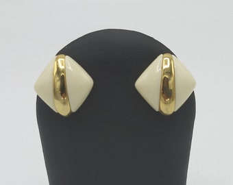 ヴィンテージ スワロフスキー イヤリング：22K ゴールドメッキ、刻印